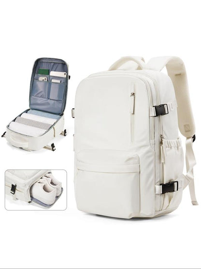 Unisex Große Reise-Rucksack, Leichter Bequemer Rucksack mit Reißverschluss und Unabhängigem Schuhfach, Robuster Laptop-Rucksack für Geschäftsreisen & Reisen