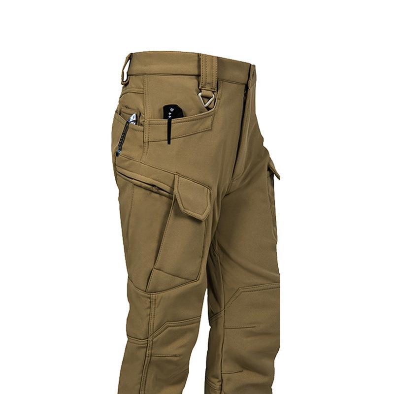 Men's Multifunctional Tactical Hiking Pants Durable Non-Stretch with Zipper Pockets