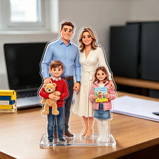Personalized Custom Stand, Acrylic ,3D Cartoon，Realistic , oil painting style,Custom Photo Desktop Decor, Photo Keepsake