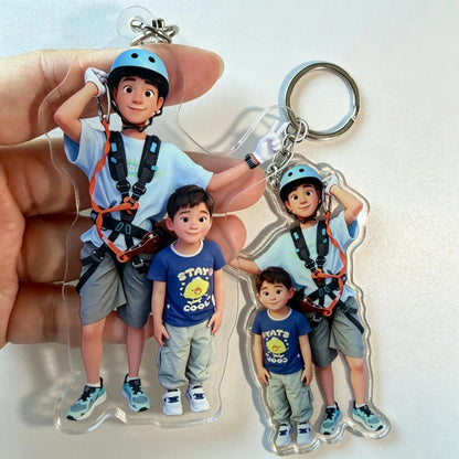 Custom Acrylic Keychains, 3D Cartoon-Style，Custom Photo Keychain