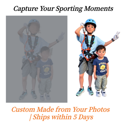 Custom Acrylic Keychains, Large Size 3D Cartoon-Style Sports Photos