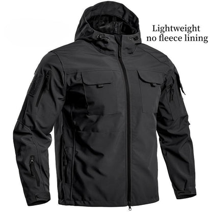 Men's Outdoor Hooded Jacket & Pants Set Lightweight Thin Spring Summer Windproof Water Resistant Ripstop