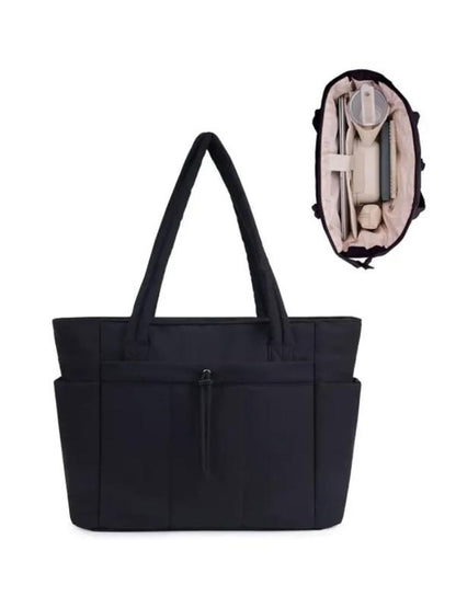 Wasserdichte Tasche, Leichte Zipper Große Weiche Nylon Handtasche, Multi-Taschen Umhängetasche für Schule, Arbeit, Reisen