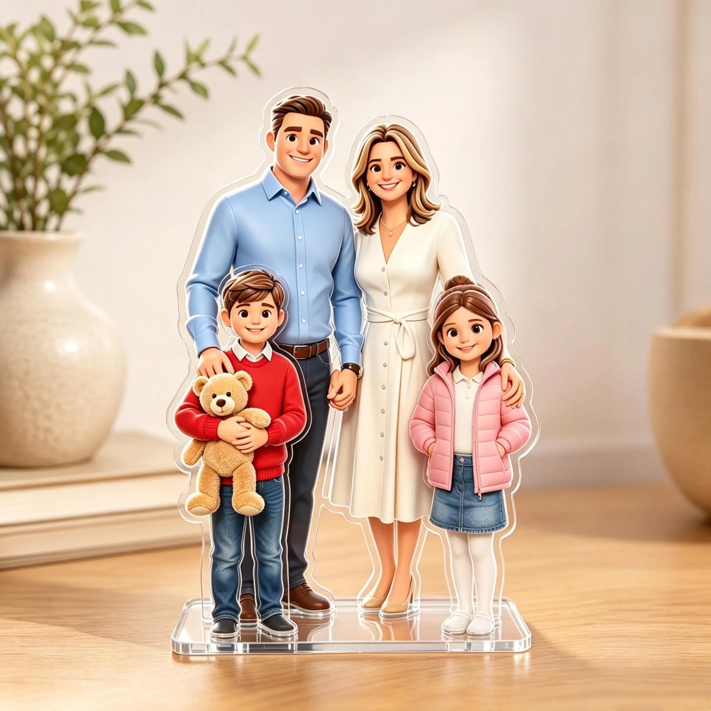 Personalized Custom Stand, Acrylic ,3D Cartoon，Realistic , oil painting style,Custom Photo Desktop Decor, Photo Keepsake