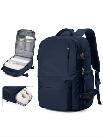 Unisex Große Reise-Rucksack, Leichter Bequemer Rucksack mit Reißverschluss und Unabhängigem Schuhfach, Robuster Laptop-Rucksack für Geschäftsreisen & Reisen