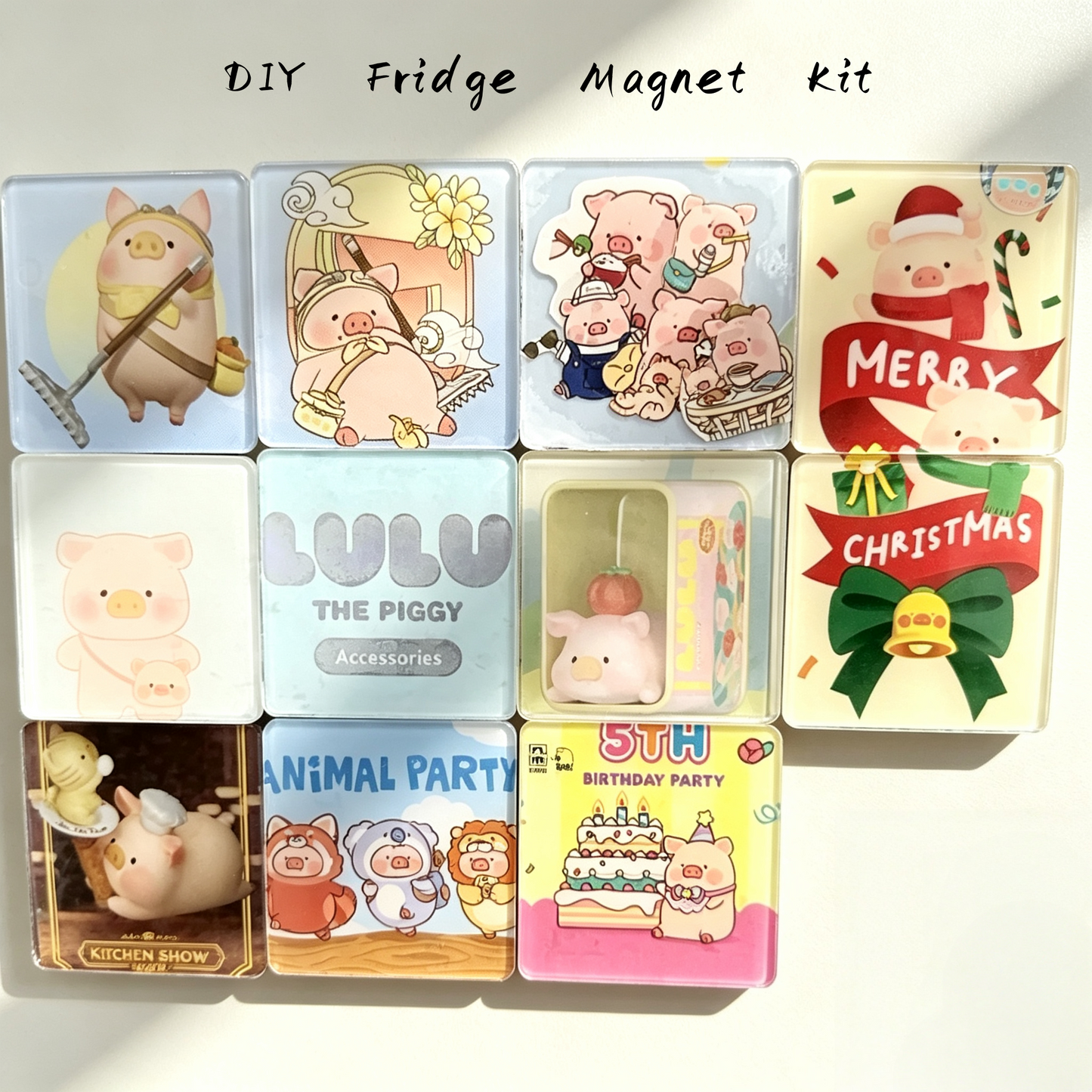 DIY Acrylic Fridge Magnets Kit(set of 10), Custom Photo Magnet Making Set, Cute Kawaii Refrigerator Magnets for Gifts & Crafts,Pokémon TCG Card