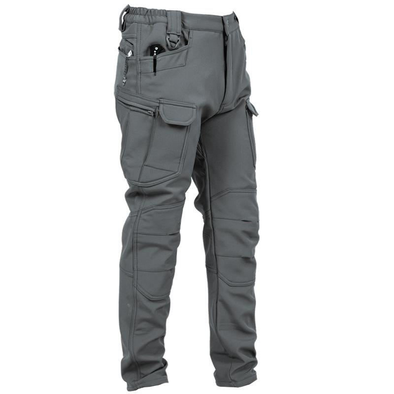 Men's Multifunctional Tactical Hiking Pants Durable Non-Stretch with Zipper Pockets