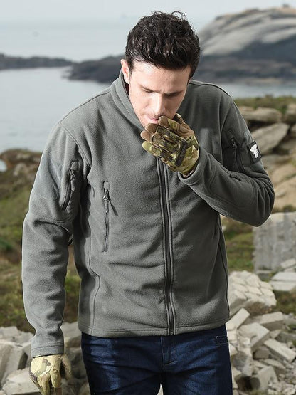 AIK Outdoor Fleece Jacket: Multi-Pocket Thermal Mid-Layer for Shell Jackets