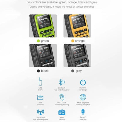 UV-5R Multiband-Mini-Walkie-Talkie, Bluetooth-Programmierung, drahtlose Frequenzkopie, 999 Kanäle, Typ-C, Zwei-Wege-Funkgerät mit großer Reichweite