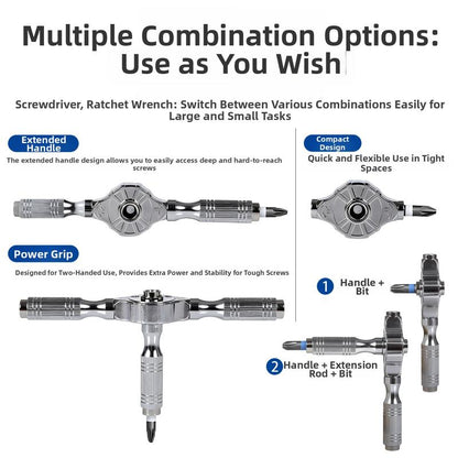 Multifunktionales Schraubendreher-Set, 38-in-1 magnetisches Schraubendreher-Bit-Set, Haushalts-Reparaturwerkzeugset, geeignet für Möbel, Fahrräder, Computer und die Reparatur elektronischer Geräte