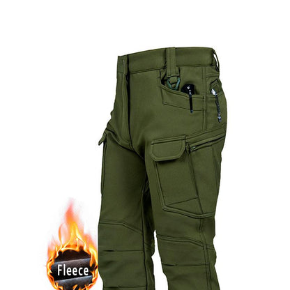 Men's Multifunctional Tactical Hiking Pants Durable Non-Stretch with Zipper Pockets