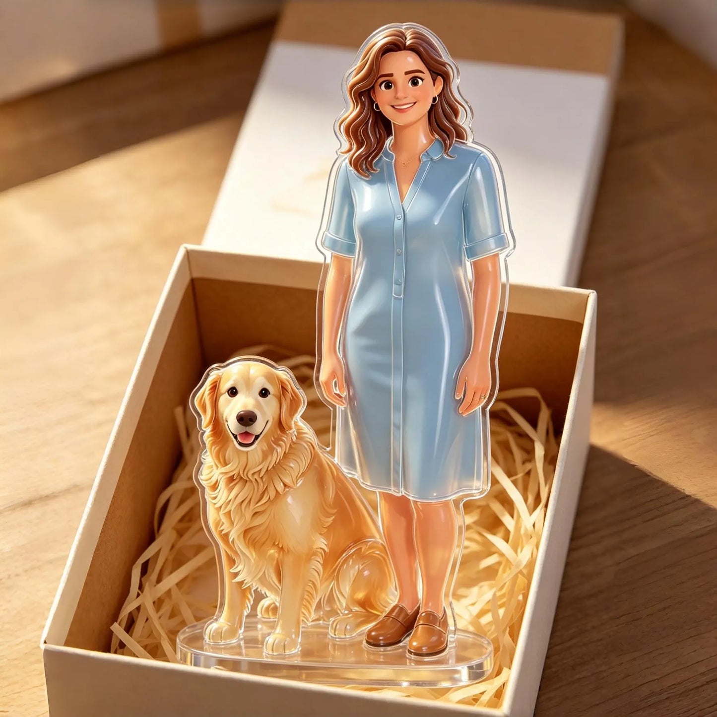 Personalized Custom Stand, Acrylic ,3D Cartoon，Realistic , oil painting style,Custom Photo Desktop Decor, Photo Keepsake