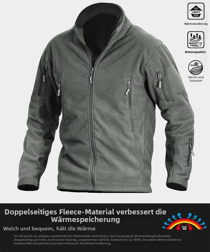 AIK Outdoor Fleece Jacket: Multi-Pocket Thermal Mid-Layer for Shell Jackets