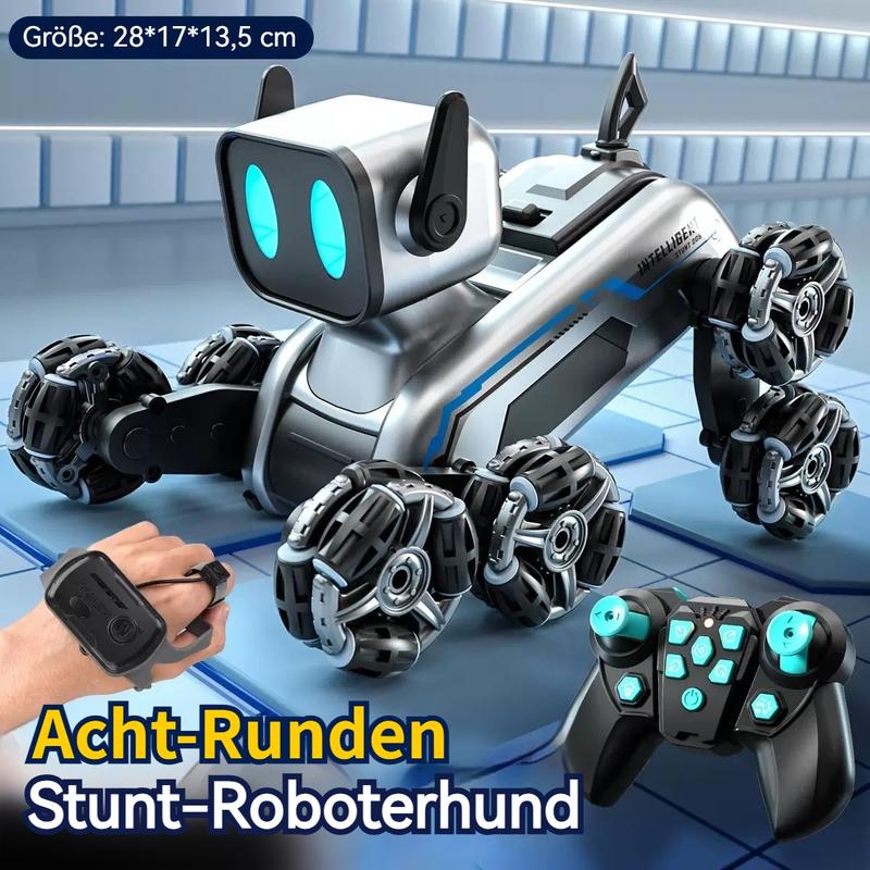 Gesteaktivierter ferngesteuerter robotischer Hund, achtbeiniger Stunt-Roboterhund, elektrischer kletternder und drifter Roboterhund, Kinder-Spielzeug, Kindergeschenk, Weihnachtsgeschenk.