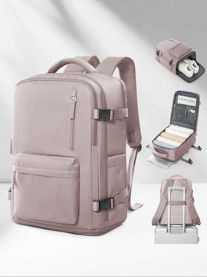Unisex Große Reise-Rucksack, Leichter Bequemer Rucksack mit Reißverschluss und Unabhängigem Schuhfach, Robuster Laptop-Rucksack für Geschäftsreisen & Reisen