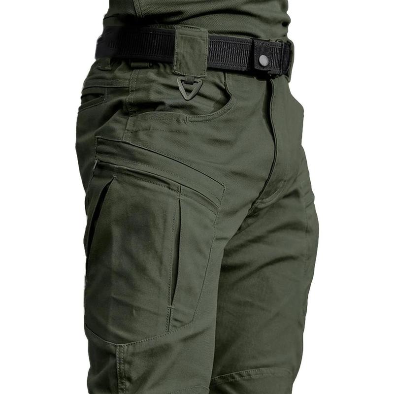 Men's Multifunctional Tactical Hiking Pants Durable Non-Stretch with Zipper Pockets
