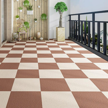 24 Stück Klebe- und Stick-Teppichfliesen, selbstklebend 12x12 Zoll, einfache Installation für Küche, Wohnzimmer, Keller