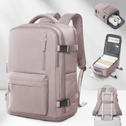 Unisex Große Reise-Rucksack, Leichter Bequemer Rucksack mit Reißverschluss und Unabhängigem Schuhfach, Robuster Laptop-Rucksack für Geschäftsreisen & Reisen