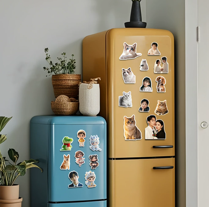 Personalized Photo Magnet, Friendship Gift, Custom Acrylic Portrait Keepsake,Birthday Gifts, Wedding Magnet,Family Photo Fridge Magnets