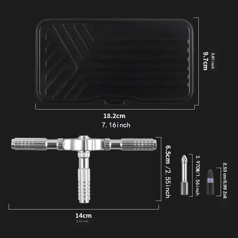 66/40-in-1 Magnetic Screwdriver Set, Detachable Ratchet T-Handle, for Furniture & Home Repair