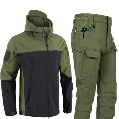 Herren Fleece Set Jacke & Hose | Frühling Herbst, Winddicht Wasserabweisend