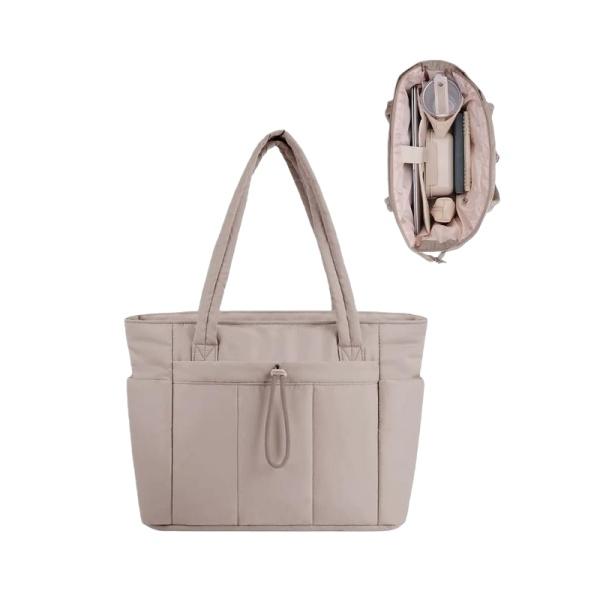 Wasserdichte Tasche, Leichte Zipper Große Weiche Nylon Handtasche, Multi-Taschen Umhängetasche für Schule, Arbeit, Reisen