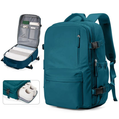 Unisex Große Reise-Rucksack, Leichter Bequemer Rucksack mit Reißverschluss und Unabhängigem Schuhfach, Robuster Laptop-Rucksack für Geschäftsreisen & Reisen