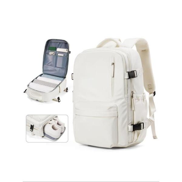 Unisex Große Reise-Rucksack, Leichter Bequemer Rucksack mit Reißverschluss und Unabhängigem Schuhfach, Robuster Laptop-Rucksack für Geschäftsreisen & Reisen