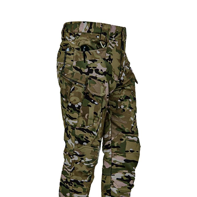 Men's Multifunctional Tactical Hiking Pants Durable Non-Stretch with Zipper Pockets