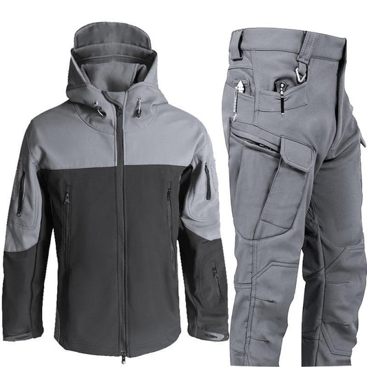 Herren Fleece Set Jacke & Hose | Frühling Herbst, Winddicht Wasserabweisend