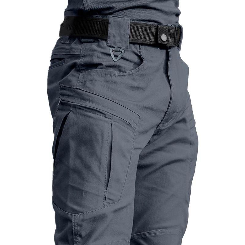 Men's Multifunctional Tactical Hiking Pants Durable Non-Stretch with Zipper Pockets