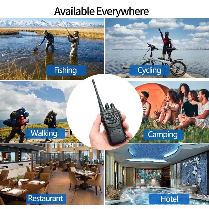 Baofeng - Professionelles Walkie-Talkie, Zwei-Wege-Funkgerät, 16 Kanäle, wiederaufladbar, Sender und Empfänger für Erwachsene mit Kopfhörern (2 Pcs), Airsoft-Funkgerät