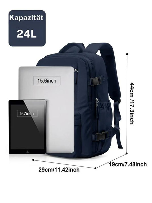 Unisex Große Reise-Rucksack, Leichter Bequemer Rucksack mit Reißverschluss und Unabhängigem Schuhfach, Robuster Laptop-Rucksack für Geschäftsreisen & Reisen
