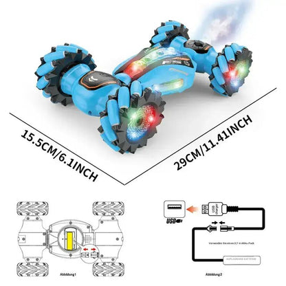 Ferngesteuertes Auto, 4WD RC Drift Car Spielzeug mit Gestensteuerung, 360 °   Drehung Transform RC Auto für Jungen und Mädchen