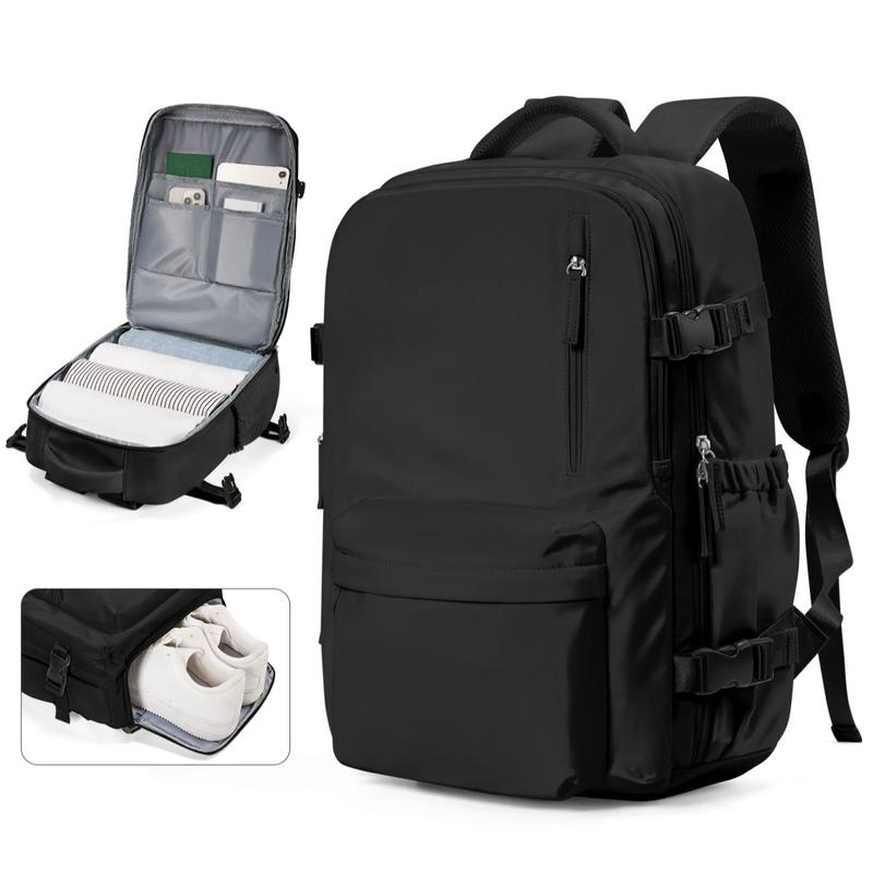 Unisex Große Reise-Rucksack, Leichter Bequemer Rucksack mit Reißverschluss und Unabhängigem Schuhfach, Robuster Laptop-Rucksack für Geschäftsreisen & Reisen