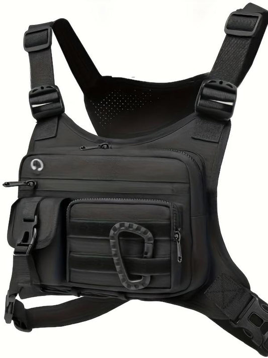 Taktische Outdoor-Brusttasche für Männer und Frauen, vielseitige Edc-Brusttasche zum Laufen, Radfahren, Sport, täglichen Gebrauch, Essential Organizer schwarz- lässig umhängetaschen und schultertaschen